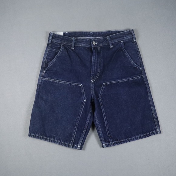 H&M Other - H&M Relaxed Fit Double Knee Denim Carpenter Shorts 32 Blue